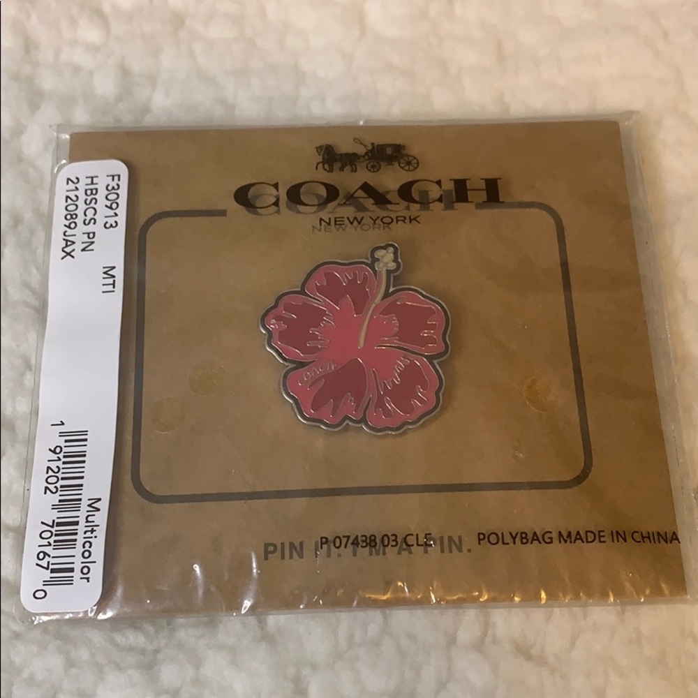 Coach Enameled Flower Pin